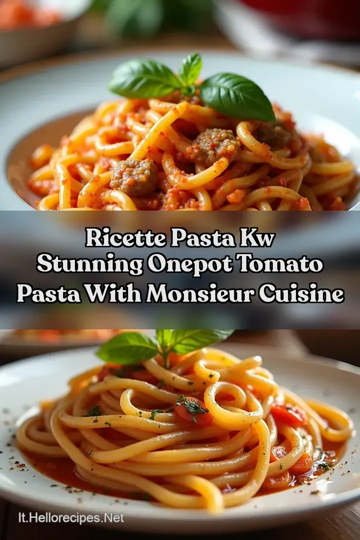 Ricette Pasta kw Stunning OnePot Tomato Pasta with Monsieur Cuisine