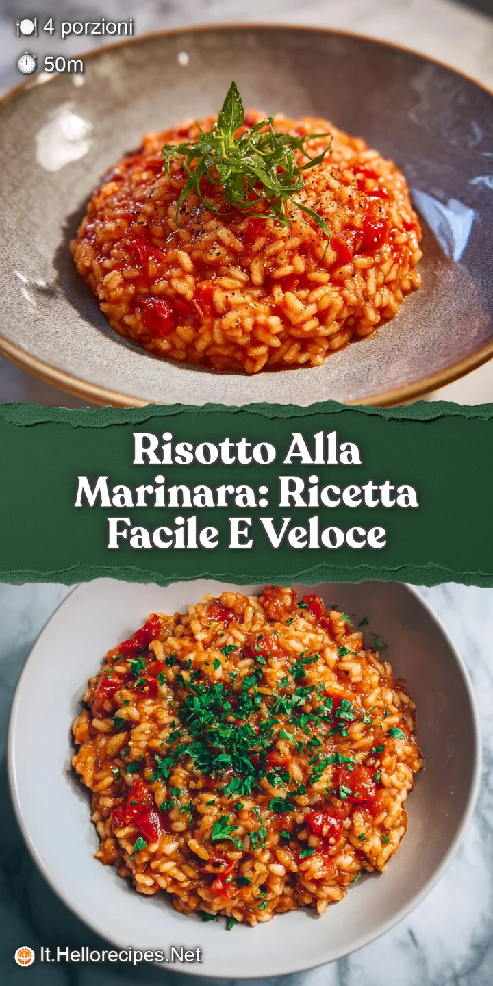 Close-up of glistening risotto grains dotted with tender shrimp and mussels. Aromatic steam rises from the creamy, broth-r...