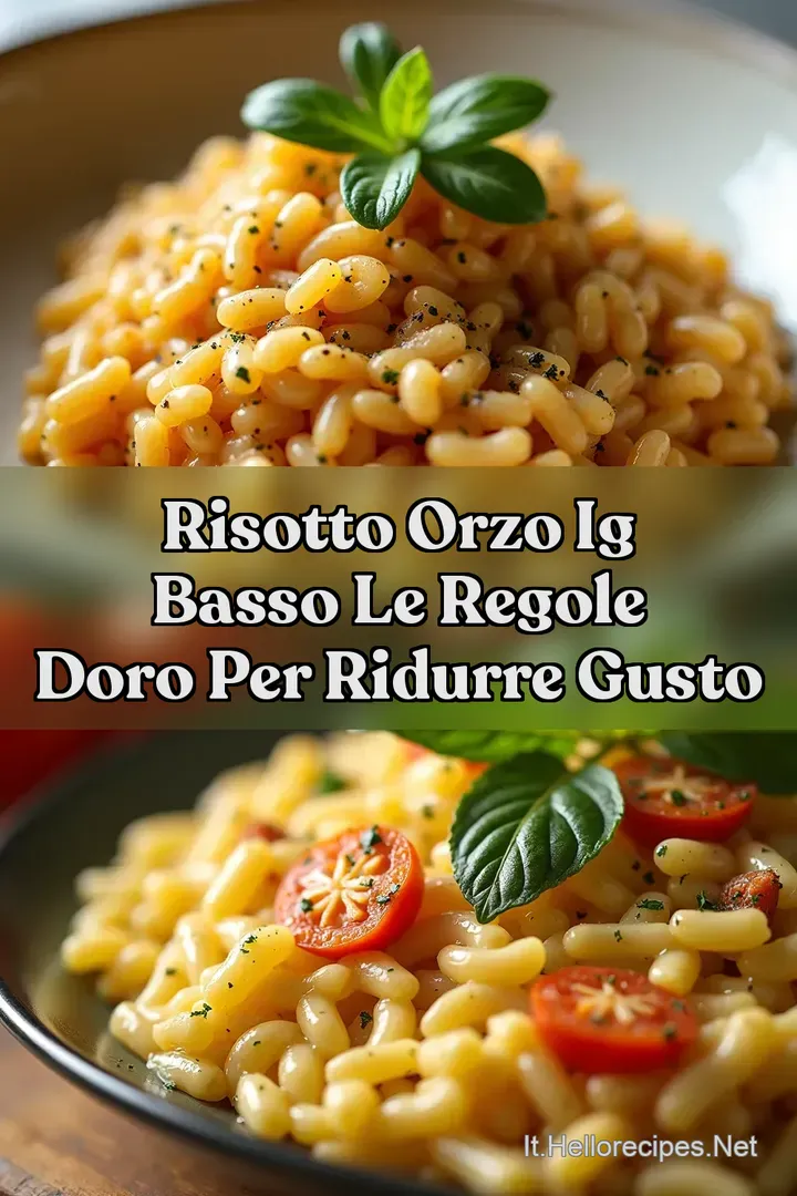 Risotto Orzo IG Basso Le regole doro per ridurre Gusto