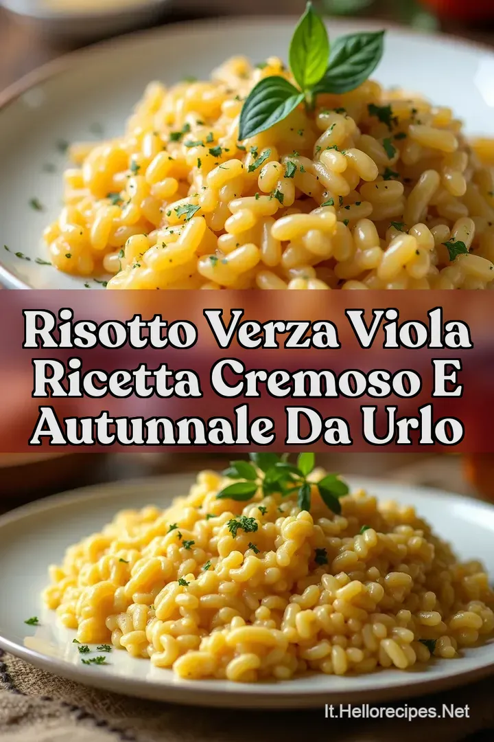 Risotto Verza Viola Ricetta Cremoso e Autunnale da Urlo