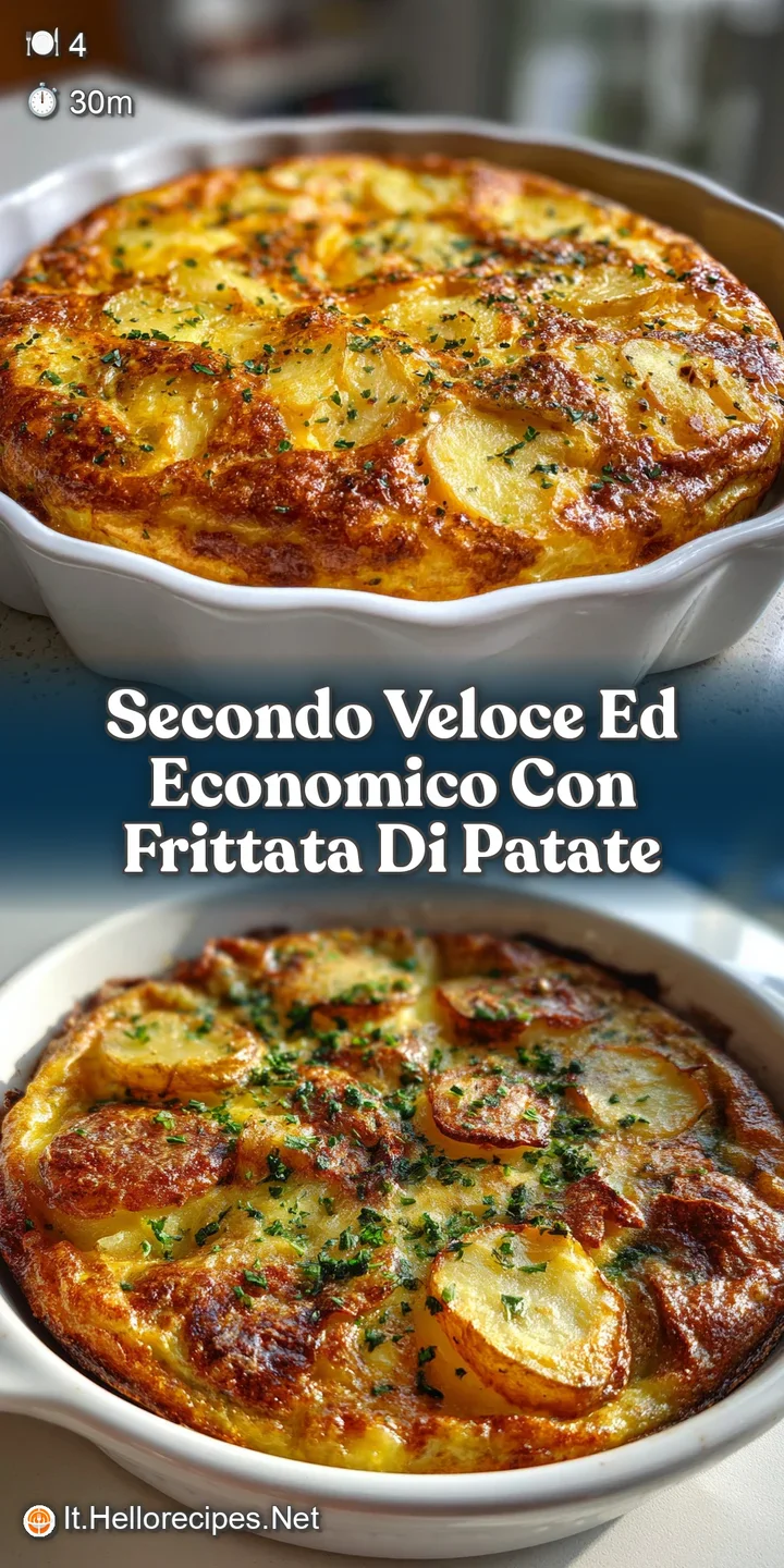 Close-up of a potato frittata, showcasing the egg's fluffy texture and crispy edges. Hints of golden brown potatoes visible.