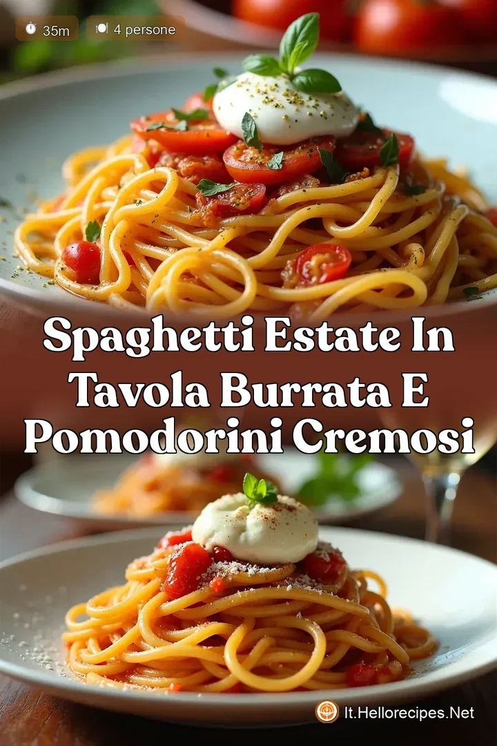Spaghetti Estate in Tavola Burrata e Pomodorini Cremosi