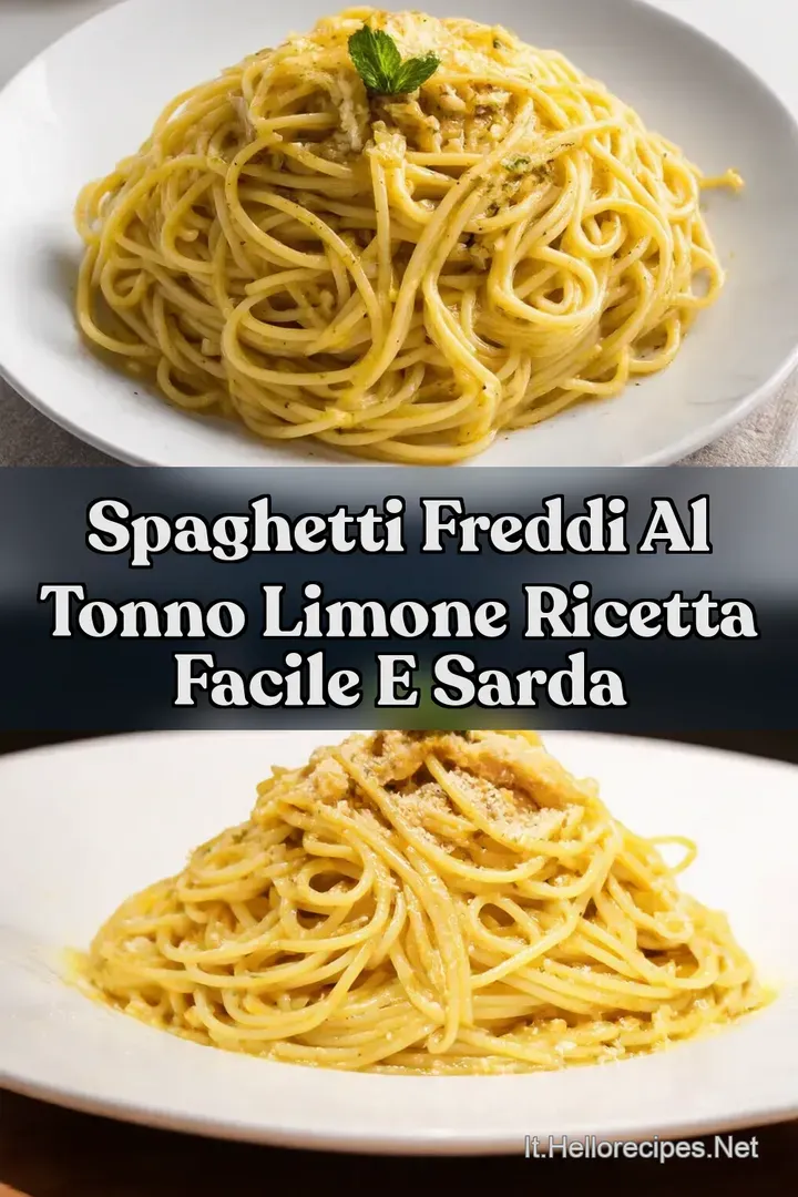 Spaghetti Freddi al Tonno Limone Ricetta Facile e Sarda