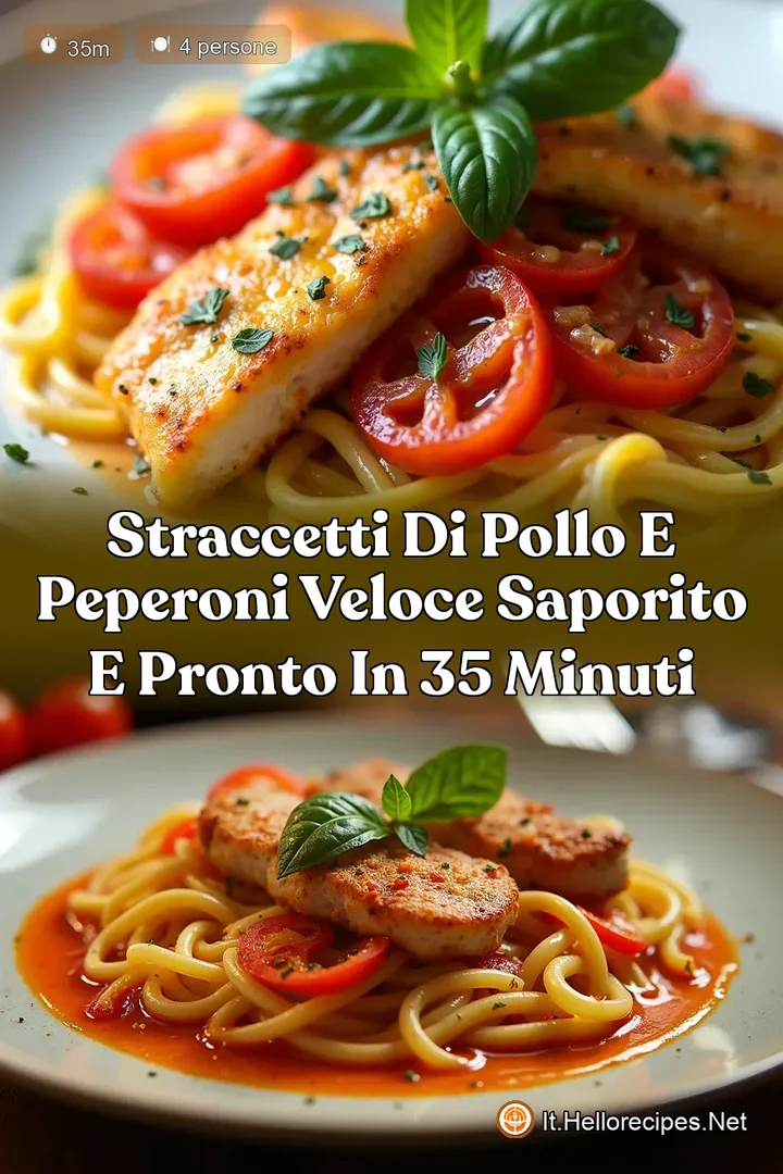 Straccetti di Pollo e Peperoni Veloce Saporito e Pronto in 35 Minuti
