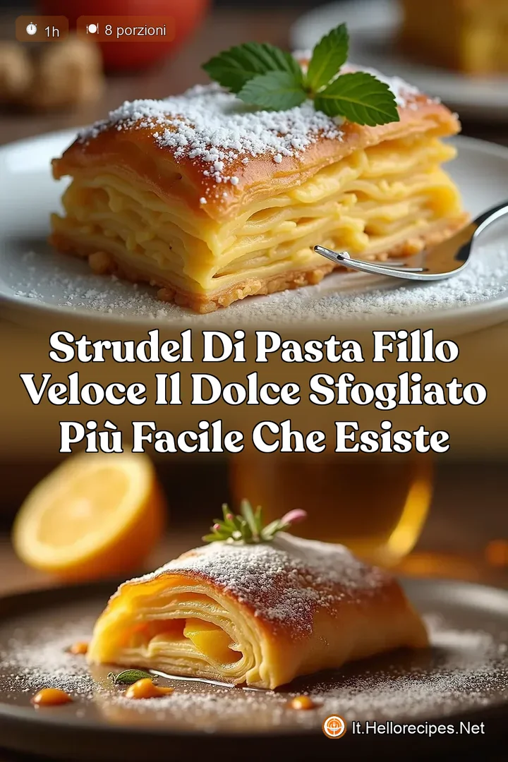 Strudel di Pasta Fillo Veloce Il Dolce Sfogliato Pi&ugrave; Facile che Esiste