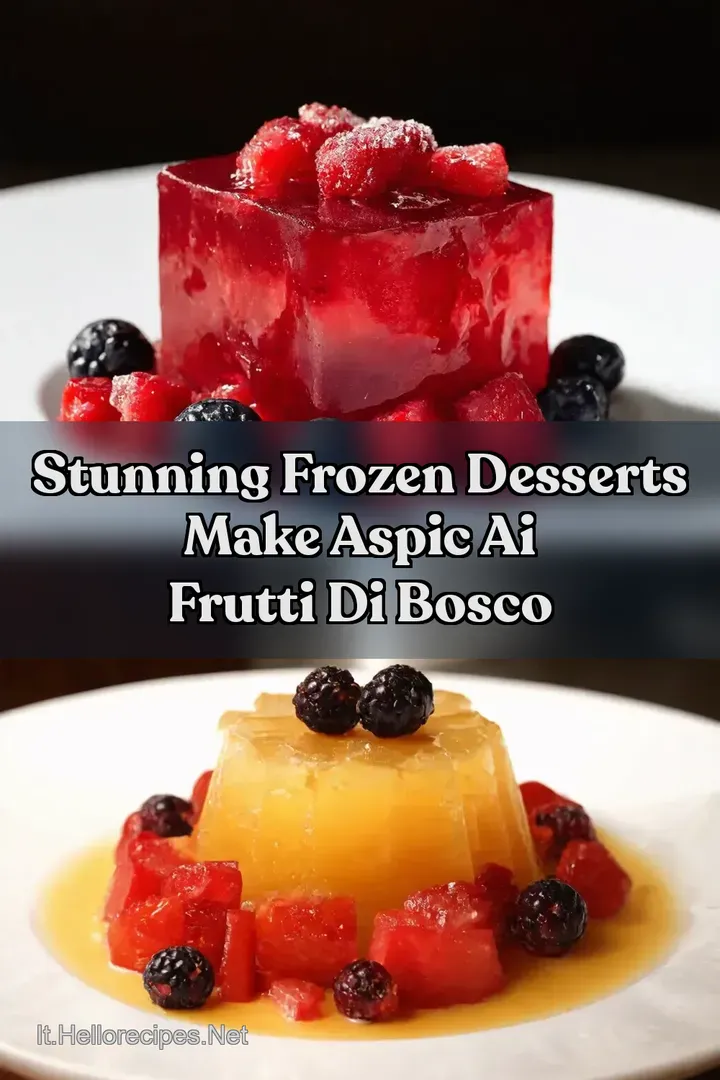 Stunning Frozen Desserts Make Aspic ai Frutti di Bosco