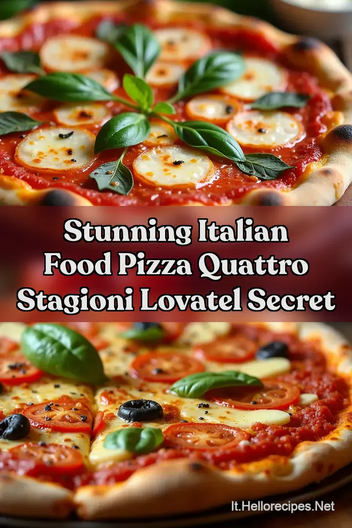 Stunning Italian Food Pizza Quattro Stagioni Lovatel Secret