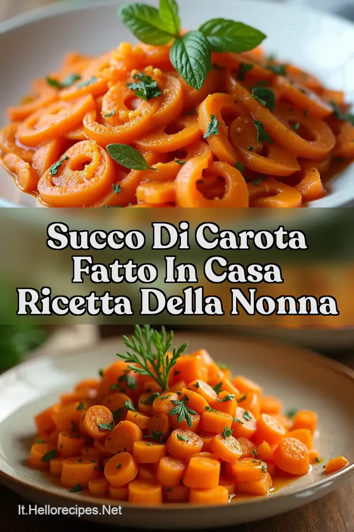 Succo di Carota Fatto in Casa Ricetta della Nonna