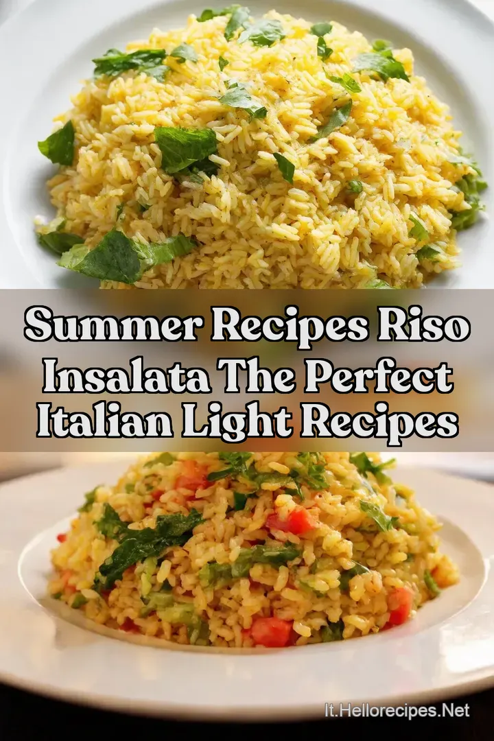 Summer Recipes Riso Insalata The Perfect Italian Light Recipes