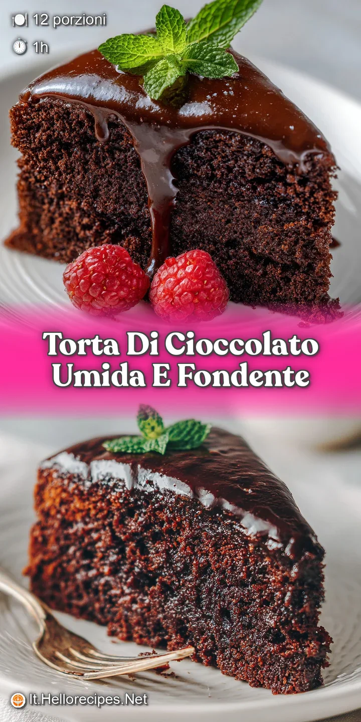 Close-up of intensely chocolatey cake; rich, dark color and slightly cracked surface promises a moist and decadent bite.