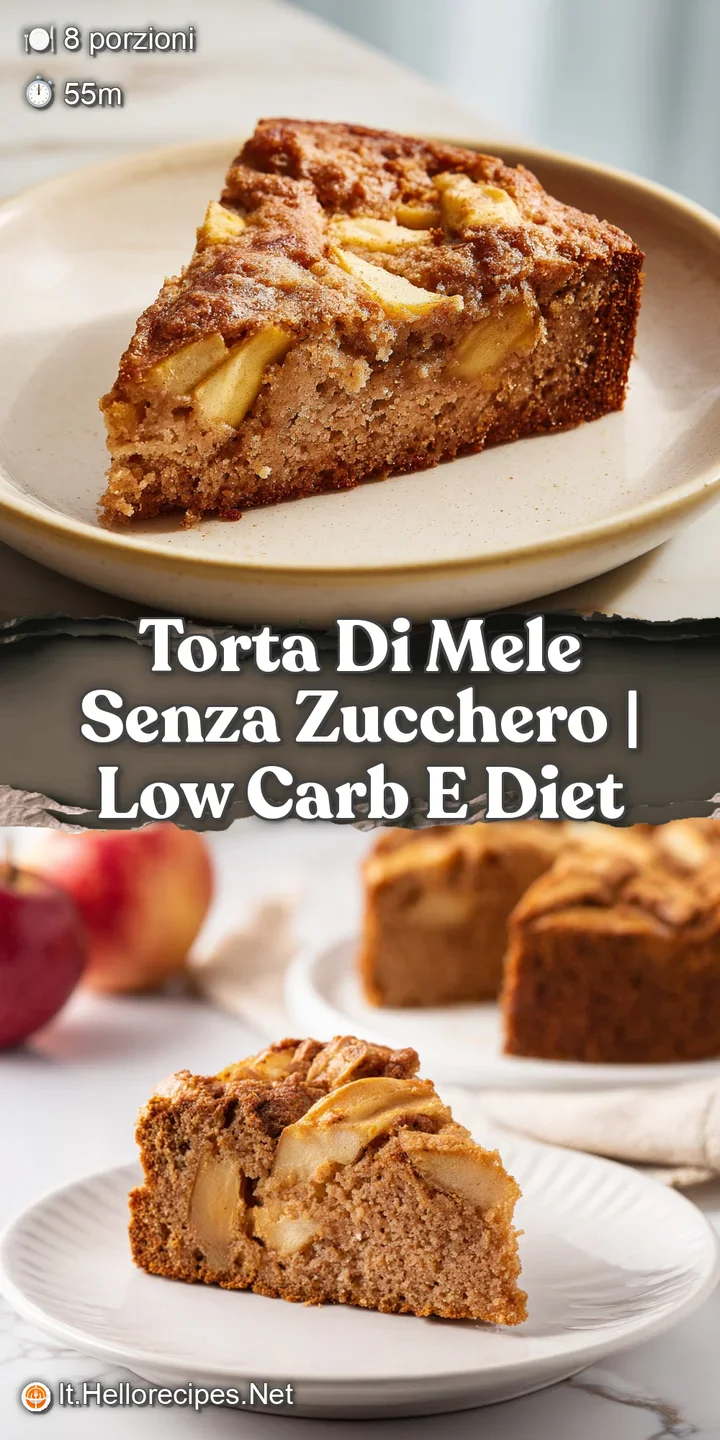 Primo piano di una torta dorata: si vedono le fibre delle mele cotte e la superficie porosa e calda del dolce.