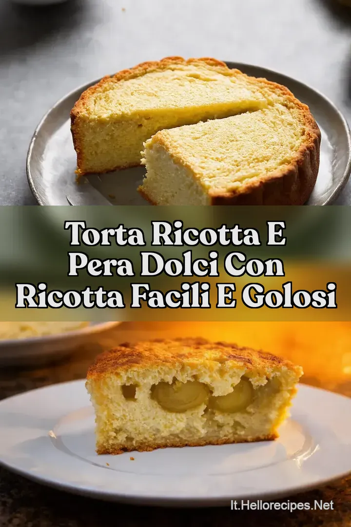 Torta Ricotta e Pera Dolci Con Ricotta Facili e Golosi