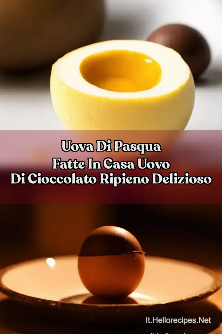 Uova di Pasqua fatte in casa Uovo di Cioccolato Ripieno Delizioso