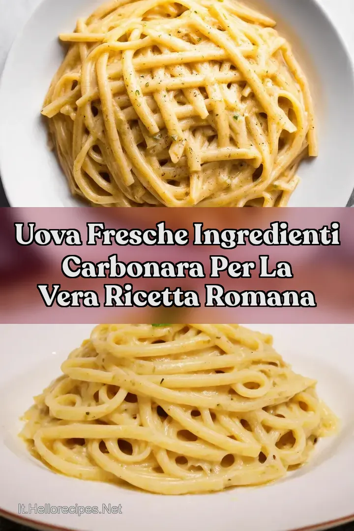 Uova fresche Ingredienti Carbonara per la vera ricetta Romana