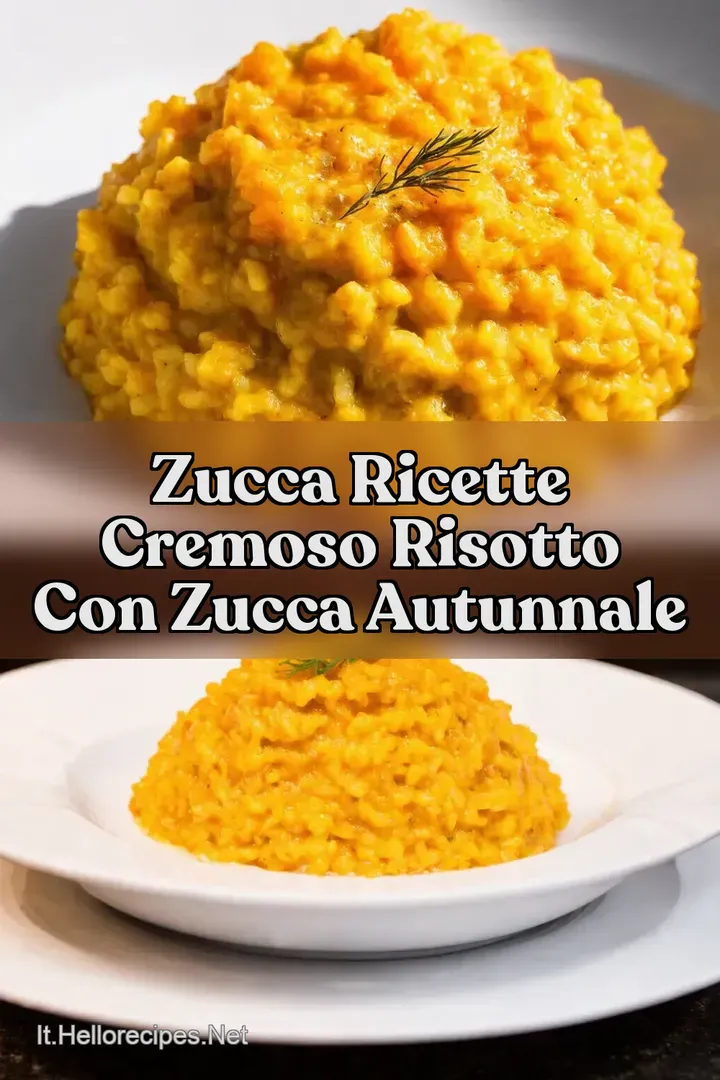 Zucca Ricette Cremoso Risotto con Zucca Autunnale