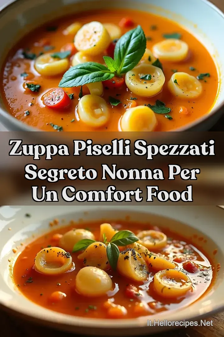 Zuppa Piselli Spezzati Segreto Nonna per un Comfort Food