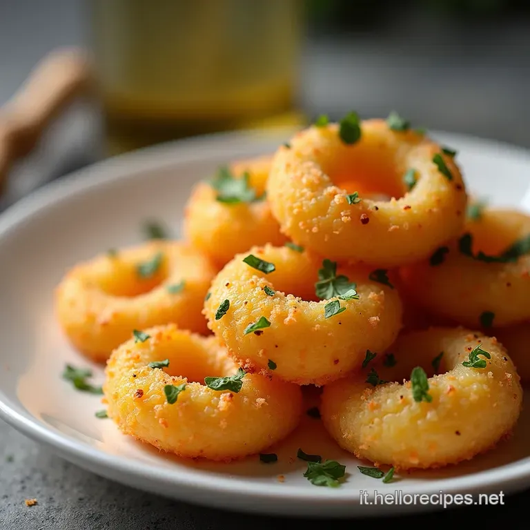 Ricetta Croccanti Anelli di Cipolla al Pecorino Romano Il Frittura dOro