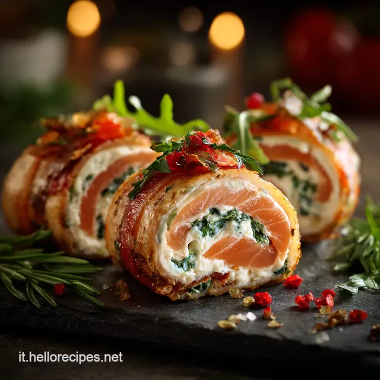 Antipasti Di Natale: Rotolo Salmone E Ricotta Lidea Elegante Che Si Prepara in Anticipo presentation
