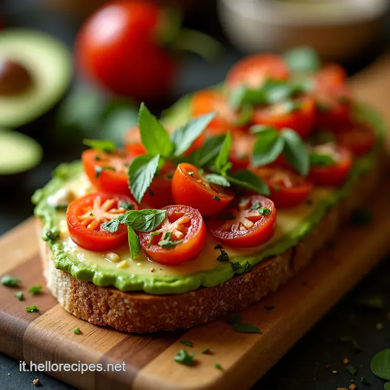 Avocado Toast Alla Sorrentina presentation