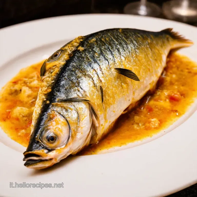 Branzino Croccante in Padella Al Limone E Rosmarino presentation