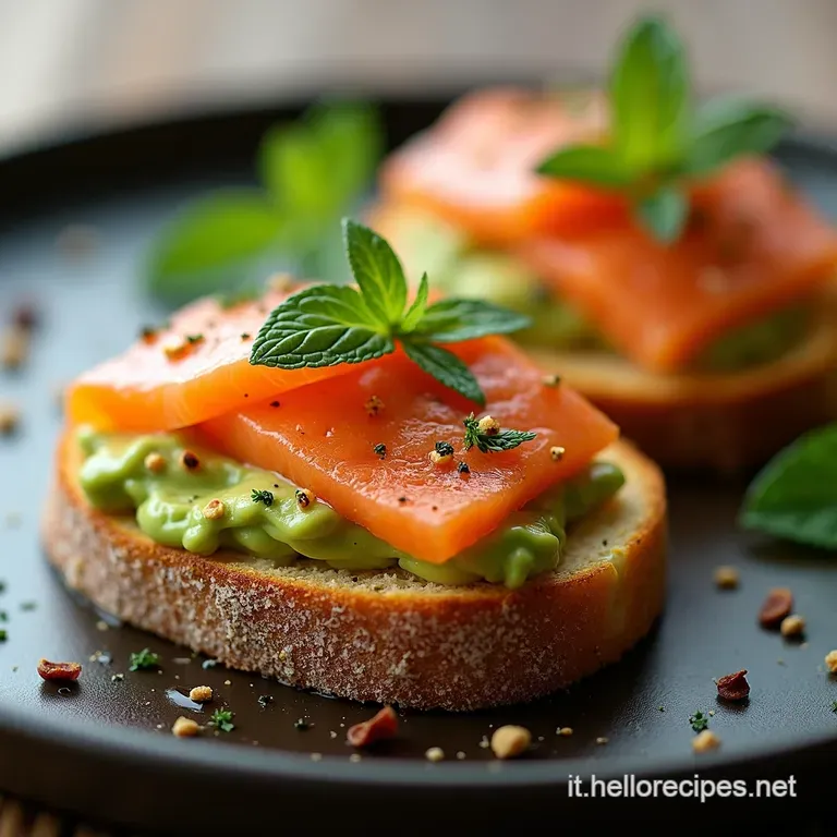 Bruschetta Avocado e Salmone Un Tripudio di Sapori