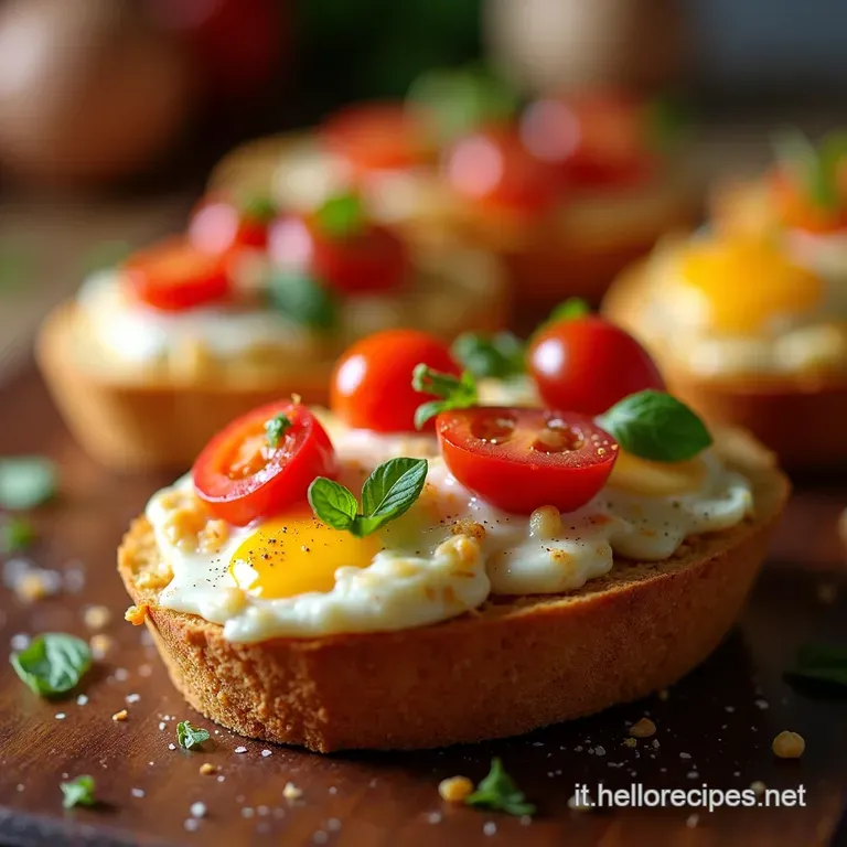 Bruschetta Perfetta Con Uovo Fritto E Pomodorini Freschi La Ricetta Della Nonna Rivisitata presentation