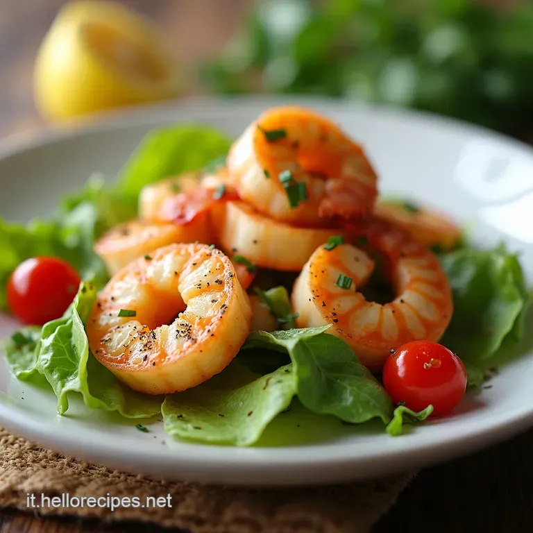 Ciuffi di Calamari Croccanti su Letto di Insalata Fresca