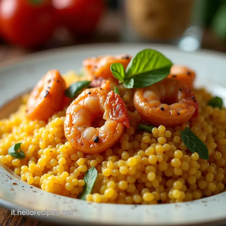 Cous Cous Speziato Ai Gamberi Coriandolo E Zafferano Un Viaggio Lampo Nel Sapore presentation