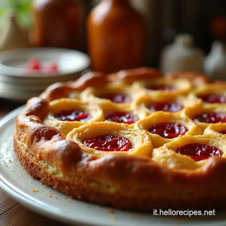 Crostata Preziosa Melograno Crema Soffice E Un Tocco Di Cannella presentation