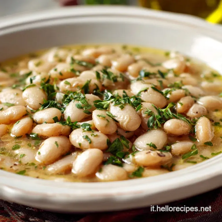Fagioli cannellini cremosi alle erbe: Il Tesoro Toscano