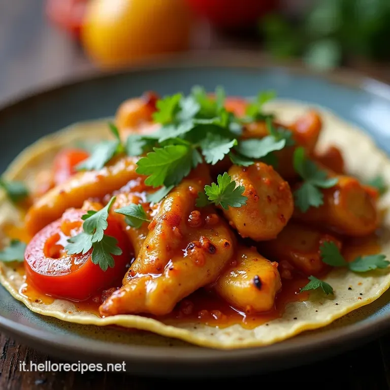 Fajitas di Pollo Sfrigolanti Il Secondo Piatto Messicano Leggero
