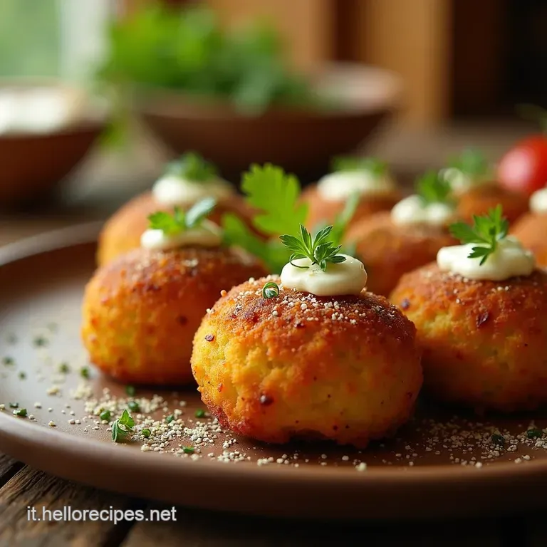 Felafel Di Piselli Spezzati Le Polpette Green Cucinoconpoco presentation