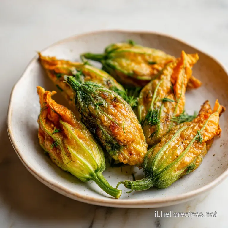 Fiori di Zucchina Fritti Ripieni di Ricotta