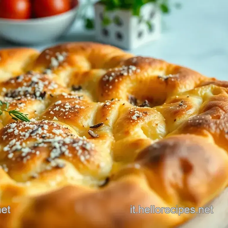 Focaccia Barese con Pomodorini e Olive