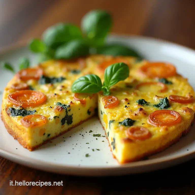 Frittata Cremosa e Filante ai Tre Formaggi e Erbe Aromatiche