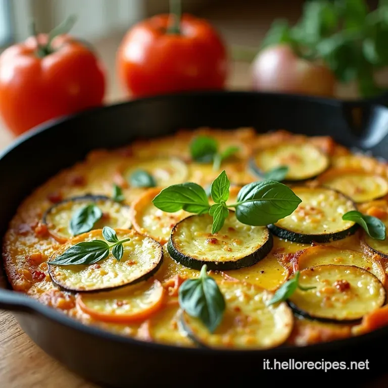 Frittata Rustica Di Zucchine E Cipolla Il Classico Veloce in Padella presentation