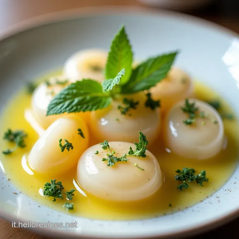 Perle di Sole Gelatina di Melone Raffinata con Menta Fresca e Limone