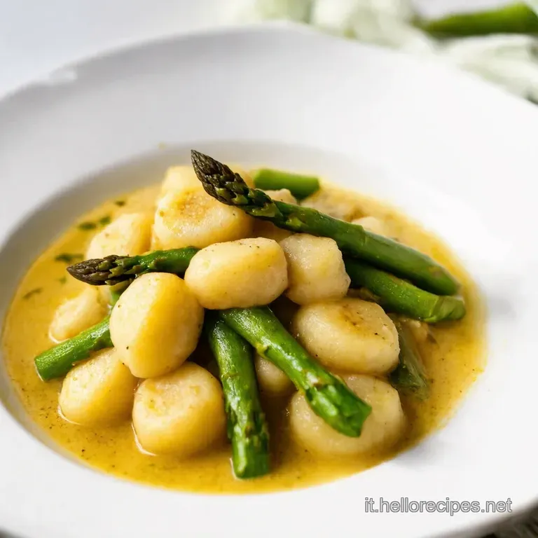 Gnocchi di Semolino Cremosi con Asparagi al Burro e Salvia