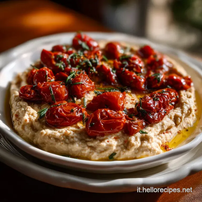 Hummus Di Fagioli E Pomodorini: La Crema Perfetta presentation