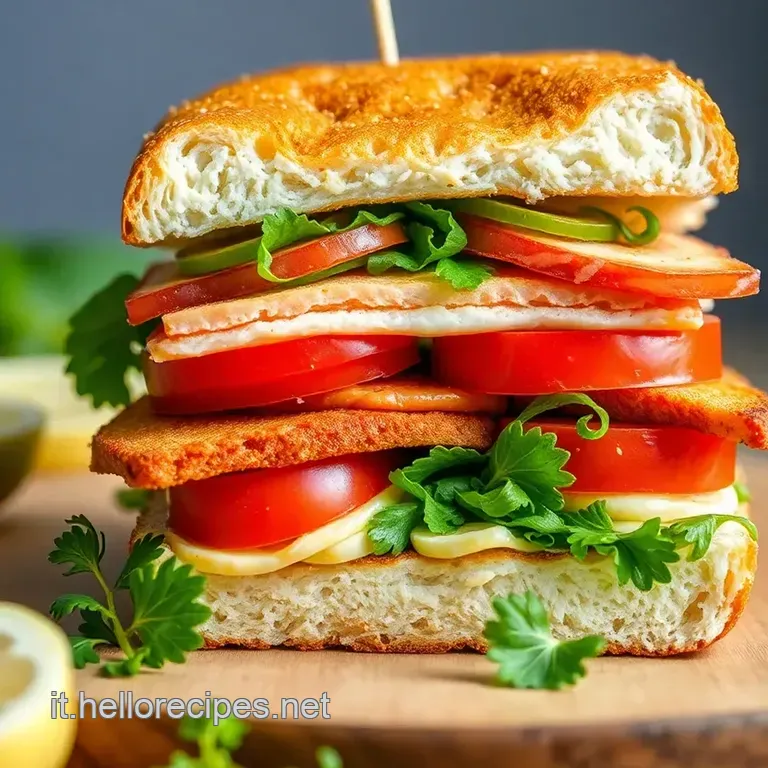 Il Club Sandwich Perfetto Con Salsa Speciale presentation