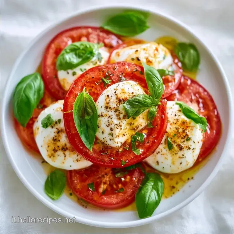 Insalata Caprese Con Basilico Fresco