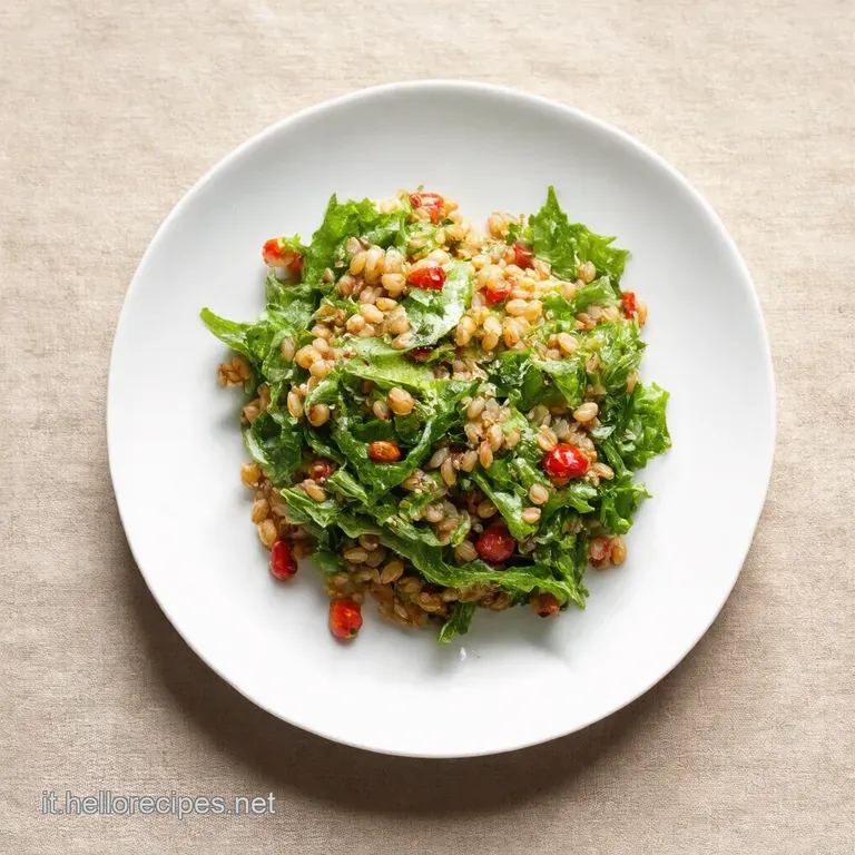 Insalata di Farro con Tonno Fresco e Pesto di Rucola
