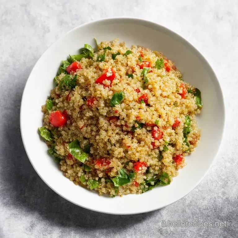 Insalata di Quinoa Tricolore con Pesto e Burrata
