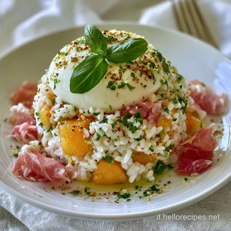 Insalata di Riso Melone con Prosciutto Crudo