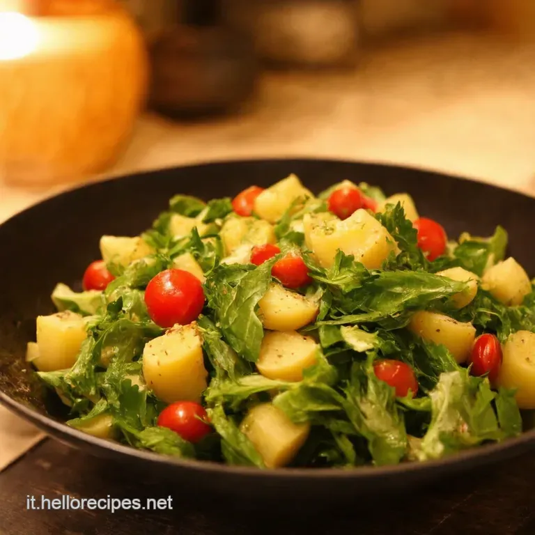 Insalata Fresca Di Patate Fagiolini E Lamponi presentation