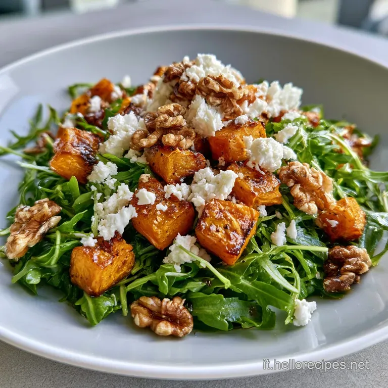 Insalata Invernale con Zucca Arrostita Feta e Noci