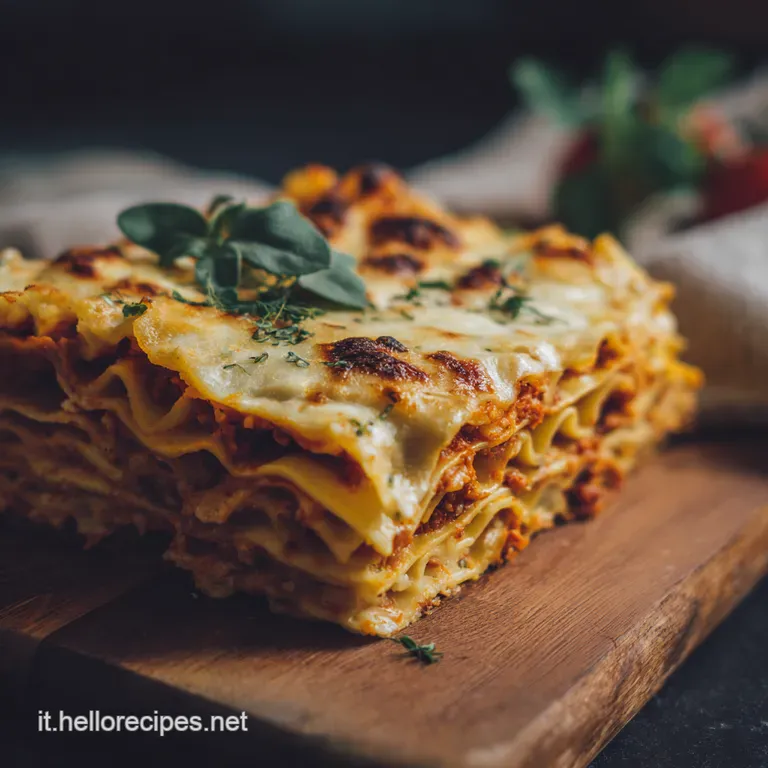 Lasagna Di Pane Carasau Con Rag&ugrave; Di Funghi presentation