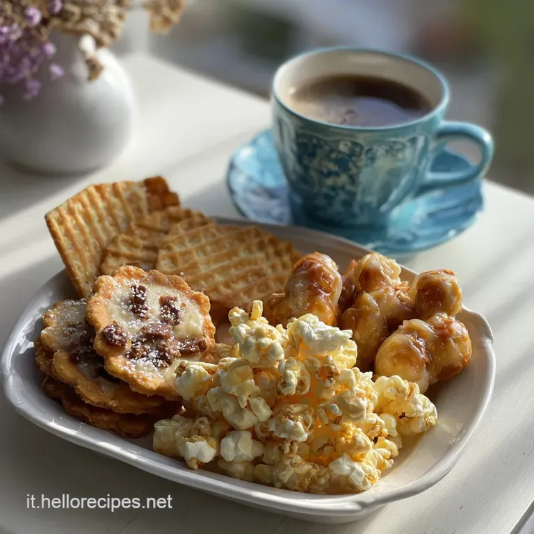 Fluffy, golden mini-cakes artfully stacked on a delicate white plate, offering a soft, airy texture, perfect for a special...
