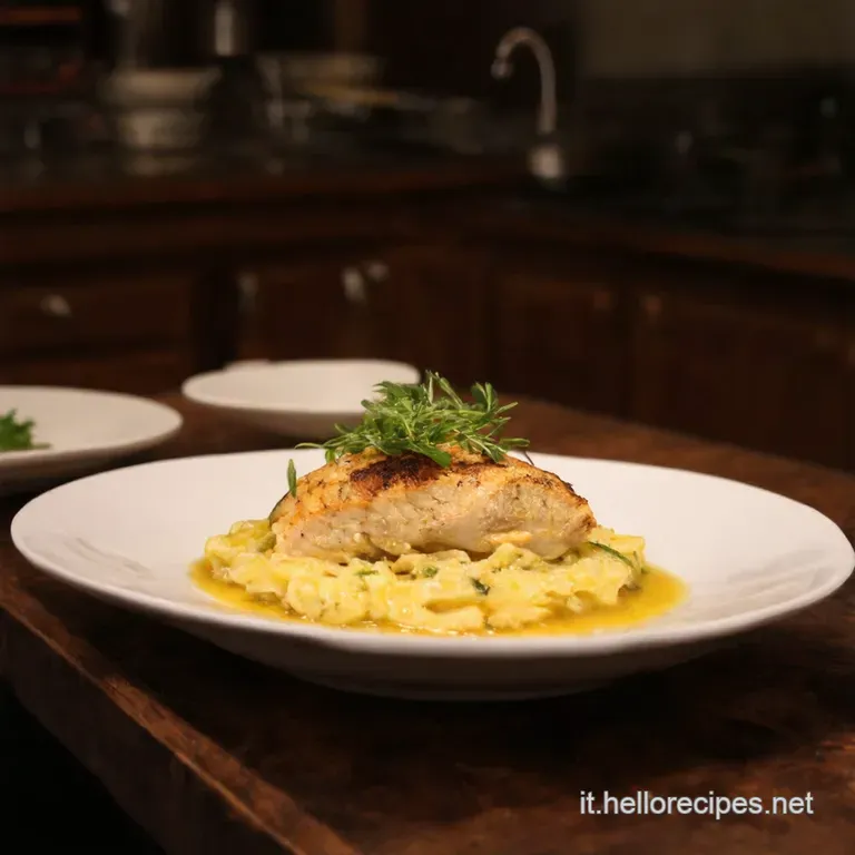 Merluzzo in Padella Alla Mediterranea presentation