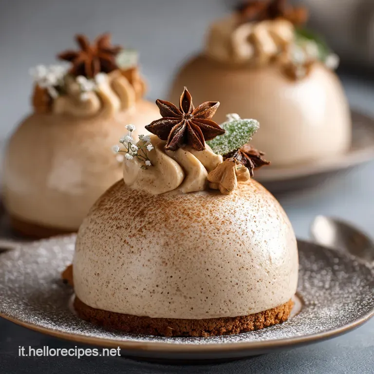 Gingerbread Latte Mousse Domes: La Mousse Festiva Che Stupir&agrave; Tutti Gli Ospiti presentation